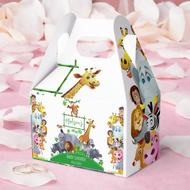 Caja Para Regalos Animales Salvajes en invierno de vegetación en una (Boda)