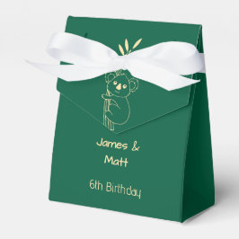 Caja Para Regalos Animales verdes australianos gemelos cumpleaños nú