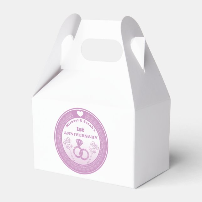 Caja Para Regalos aniversario boda Lace mire cambiar el año (Front Side)