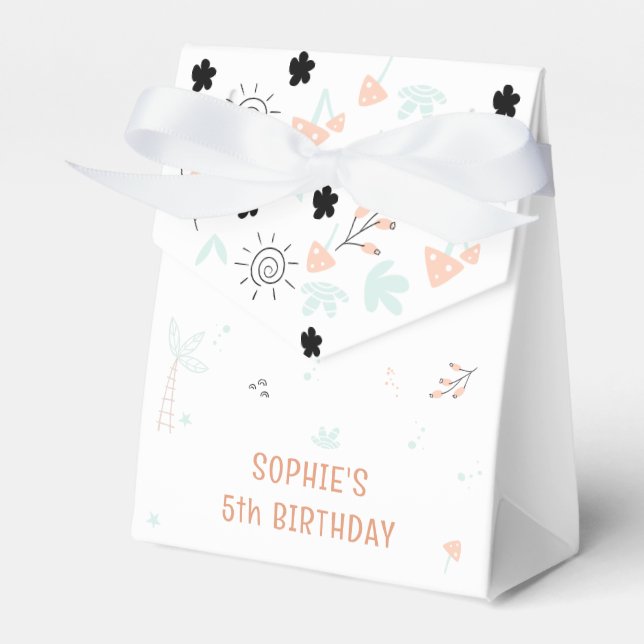 Caja Para Regalos Aniversario de animales salvajes de safari (Front Side)