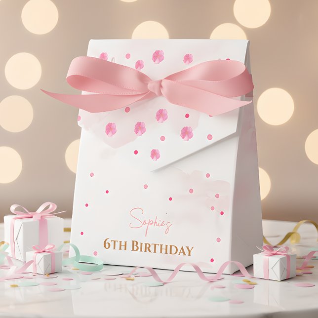 Caja Para Regalos Aniversario de bailarinas rosadas y globos (Subido por el creador)