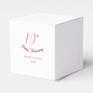 Caja Para Regalos aniversario de bodas 10º melocotón pastel nombre r