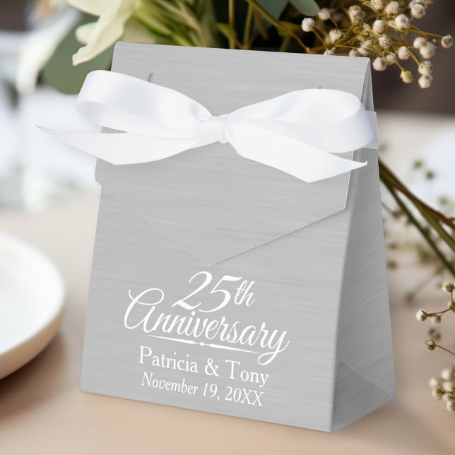 Caja Para Regalos Aniversario de Bodas Personalizado número 25 (Personalized gift box for wedding anniversary party favors)