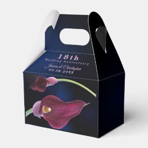 Caja Para Regalos Aniversario de la lirio 18 de la Calla Azul borros