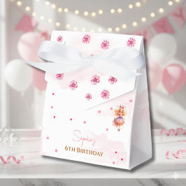 Caja Para Regalos Aniversario de la princesa rosa y los globos