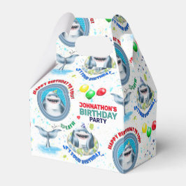 Caja Para Regalos Aniversario de los niños del tema del tiburón