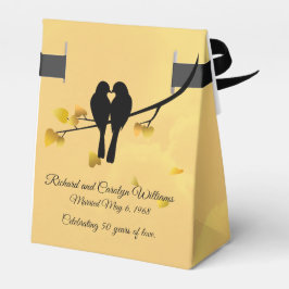 Caja Para Regalos Aniversario de Oro Amantes