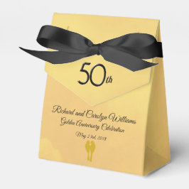 Caja Para Regalos Aniversario de Oro Amantes