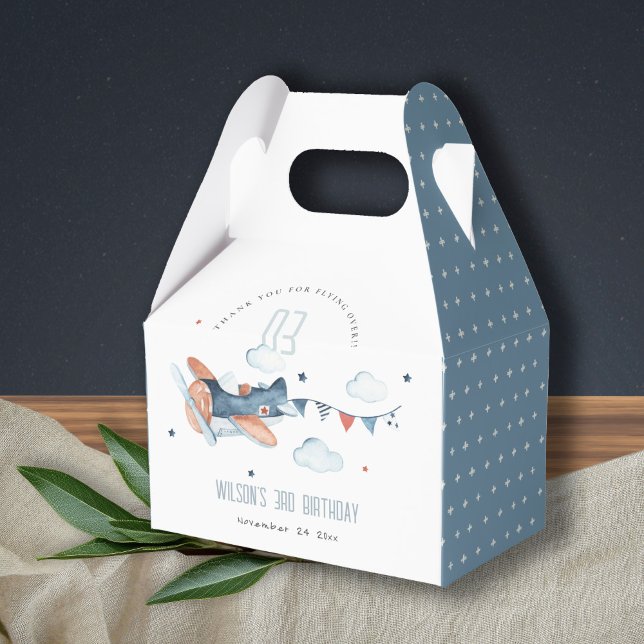 Caja Para Regalos Aniversario del avión de la Marina Cute Rust Cloud (Subido por el creador)