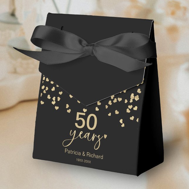 Caja Para Regalos Aniversario del Boda Black Gold de 50 años (Subido por el creador)
