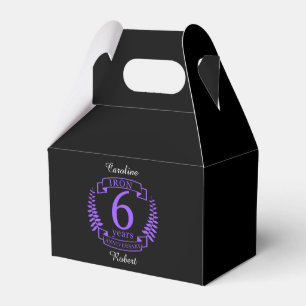 Caja Para Regalos Aniversario del boda de hierro 6 años
