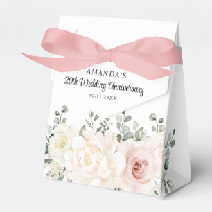 Caja Para Regalos Aniversario del Boda rosa de Rubor con marfil de c