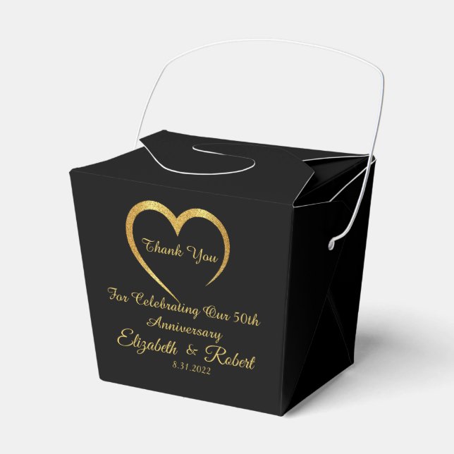 Caja Para Regalos Aniversario del Día del Oro y Aniversario del Naci (Front Side)