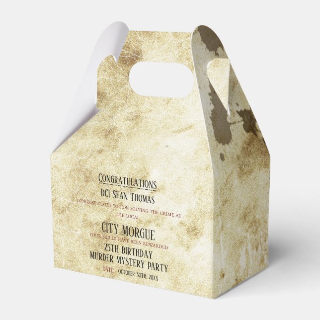 Caja Para Regalos Aniversario del Misterio del Asesinato (Front Side)