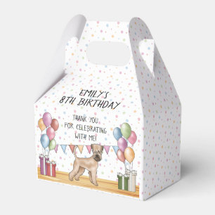 Caja Para Regalos Aniversario del Perro Terrier de la Llanta Recubie