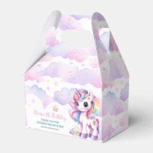 Caja Para Regalos Aniversario mágico de la unicornio arcoiris