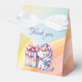 Caja Para Regalos Aniversario mágico de Rainbow Unicorn