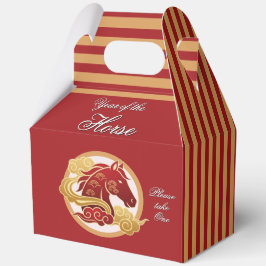 Caja Para Regalos Año del Caballo Año Nuevo 5"w x 3"l x 6.5"h