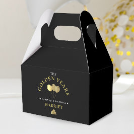 Caja Para Regalos Años de Oro y Negro 65º cumpleaños