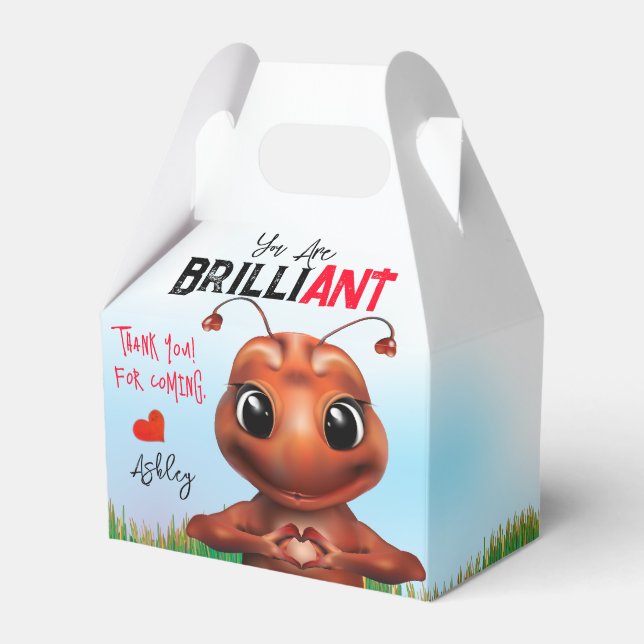 Caja Para Regalos Ant Lenguaje de Rótulo Gracias (Front Side)