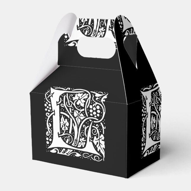 Caja Para Regalos Antiguo Monograma L Art Nouveau (Front Side)