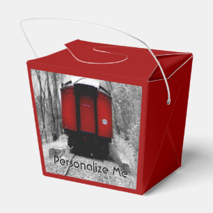 Caja Para Regalos Antiguo tren de vapor de moda con gancho rojo