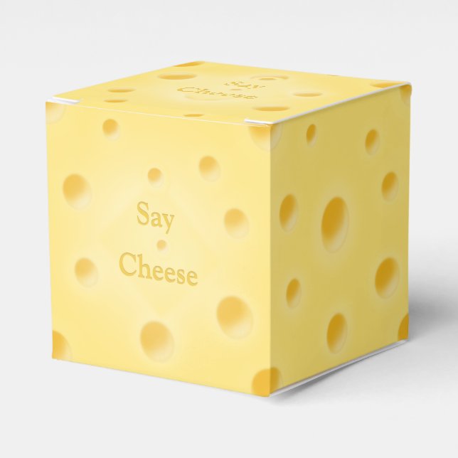 Caja Para Regalos Apreciable Personalizado con un cubo de queso deli (Costado Anverso)