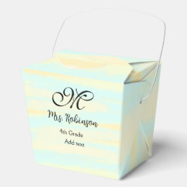 Caja Para Regalos apreciación del profesor de acuarcolía azul amaril