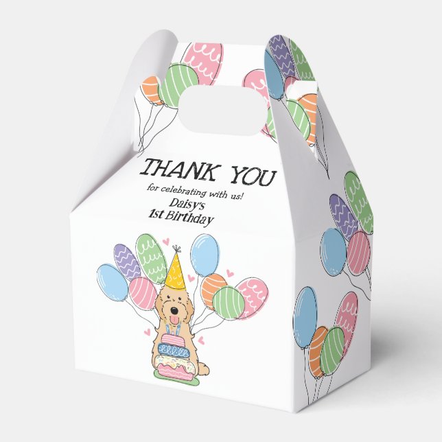 Caja Para Regalos Apricot Cockapoo Cavapoo Cumpleaños Gracias (Front Side)