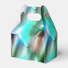 Caja Para Regalos Aqua a textura arbolada con rayado digital