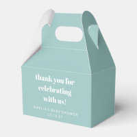 Aqua Blue Cute Personalizado Baby Shower Gracias