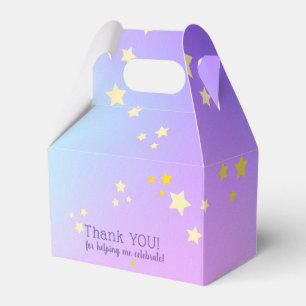 Caja Para Regalos Aqua Blue,Purple Ombre ,Superposición de estrellas