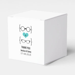 Caja Para Regalos Aqua Geeky Glasses Boxes De Favor De Boda