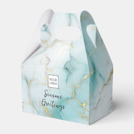 Caja Para Regalos Aqua Logo Text Promotional Business Packaging