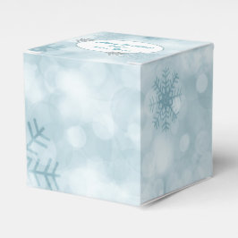 Caja Para Regalos Aquamarine Snowflakes Holiday Favorito Gift Box
