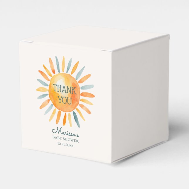 Caja Para Regalos Aquí viene el Baby Shower del niño (Costado Anverso)