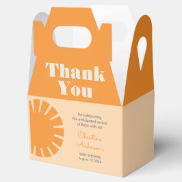 Caja Para Regalos Aquí viene el Baby Shower Sun Retro