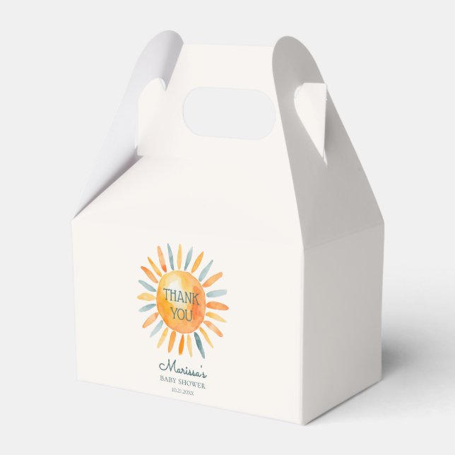 Caja Para Regalos Aquí viene el niño bebé ducha (Front Side)