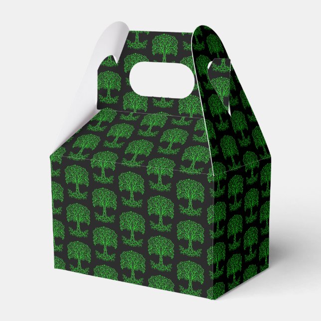 Caja Para Regalos Árbol Celta Verde De La Vida (Front Side)