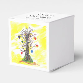 Caja Para Regalos Árbol de amor Amor Amarillo Favor
