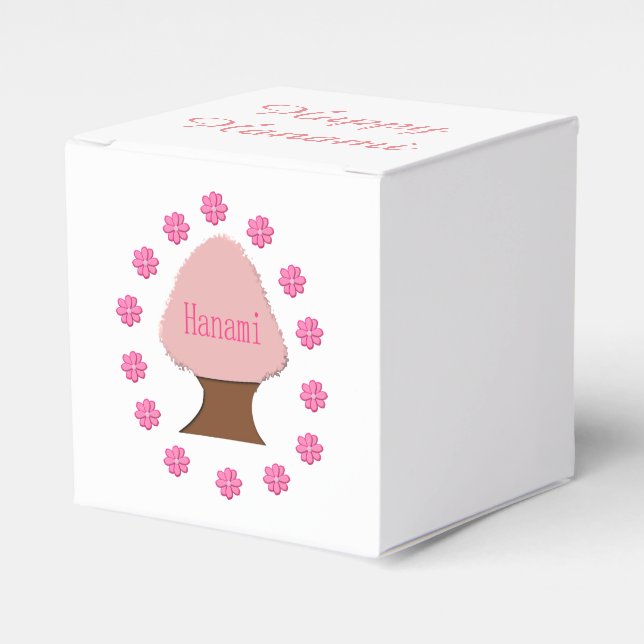 Caja Para Regalos Árbol de cerezo japonés hanami personalizado (Costado Anverso)