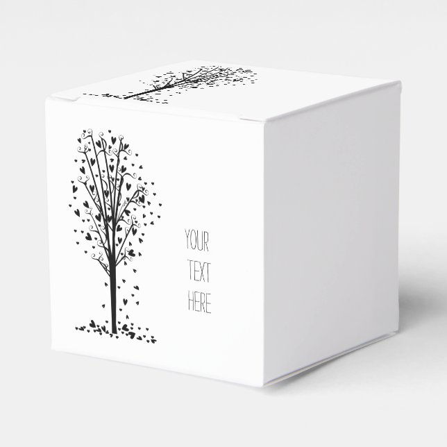 Caja Para Regalos Árbol de corazones (Costado Anverso)