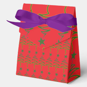 Caja Para Regalos Árbol de grietas + rojo de estrella