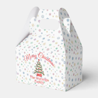 Caja Para Regalos Árbol de Navidad Festivo Personalizable Fiesta de