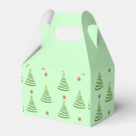 Caja Para Regalos árbol de Navidad verde menta