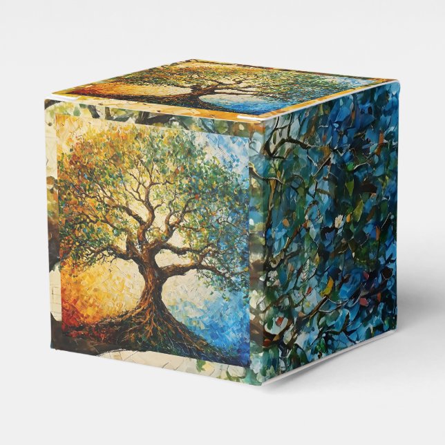 Caja Para Regalos Árbol del conocimiento - Pintura de petróleo (Costado Anverso)