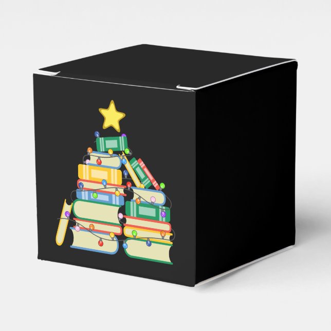 Caja Para Regalos Árbol navideño galáctico II (Costado Anverso)