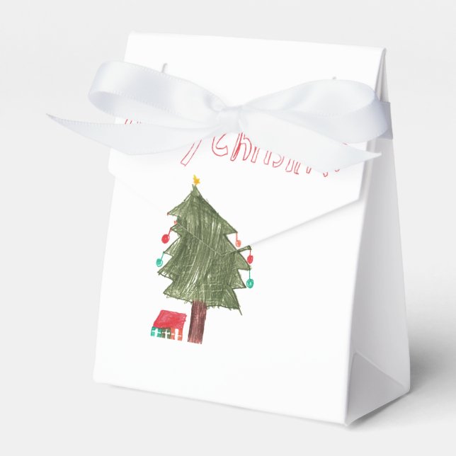 Caja Para Regalos Árbol y regalo navideño (Front Side)