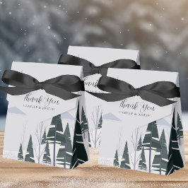 Caja Para Regalos Árboles de invierno Bosque nevado moderno Fiesta n