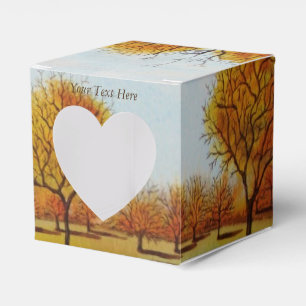 Caja Para Regalos árboles de invierno en el paisaje escénico del oto